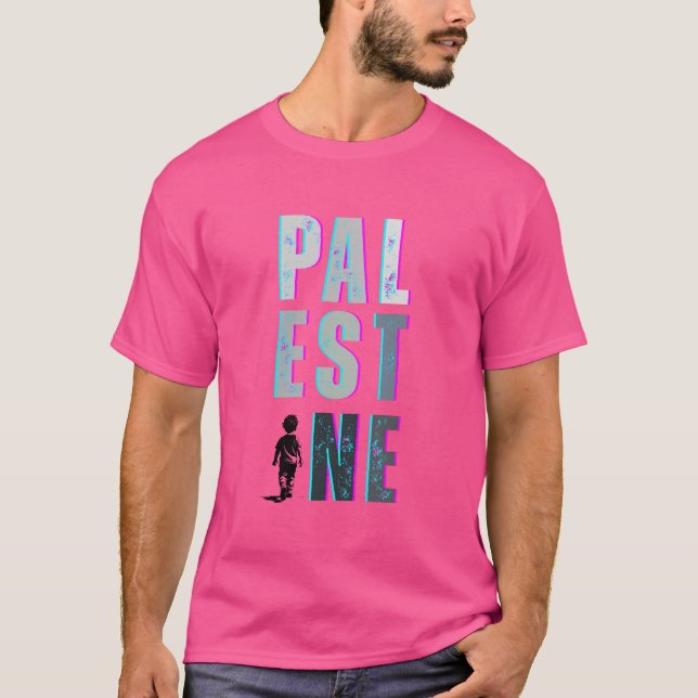 PALESTINE T-Shirt - Kod Rosa Protest Shirt (Framsida)