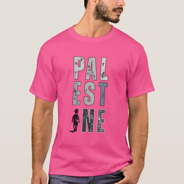 PALESTINE T-Shirt - Kod Rosa Protest Shirt (Framsida)