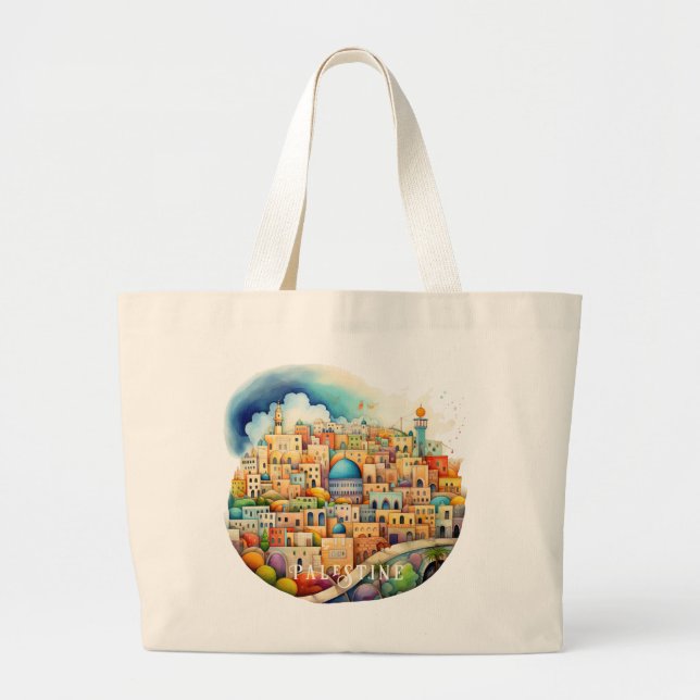 Palestine Tote Bag Jumbo Tygkasse (Framsidan)