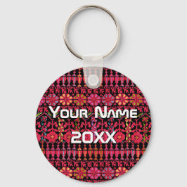 Palestinian Embroidery Tatreez-utskrivet design Nyckelring