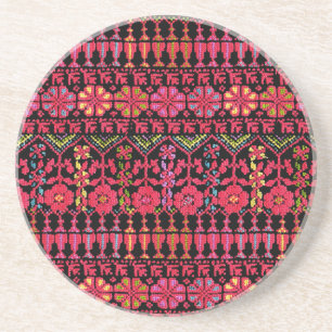 Palestinian Embroidery Tatreez-utskrivet design Underlägg