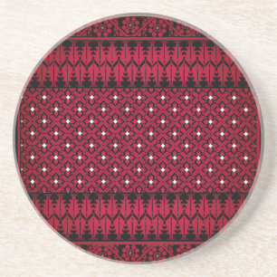 Palestinian Embroidery Tatreez-utskrivet design Underlägg