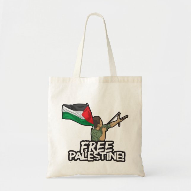 Palestinier, flagga och palestinier tygkasse (Framsidan)