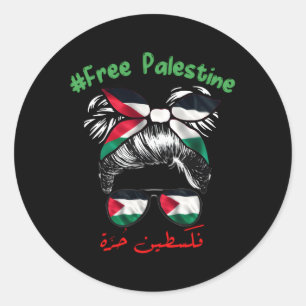 Palestinier för Palestinas Flagga Runt Klistermärke