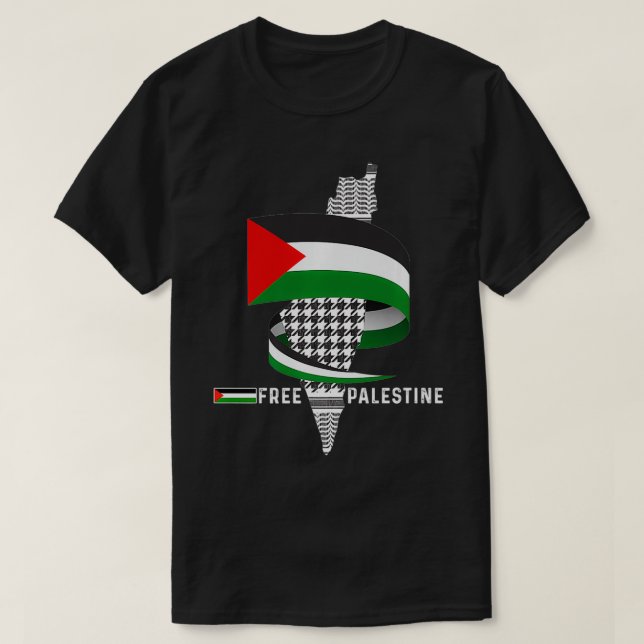 Palestinier i Palestina, Palestina fritt Karta, Pa T Shirt (Design framsida)