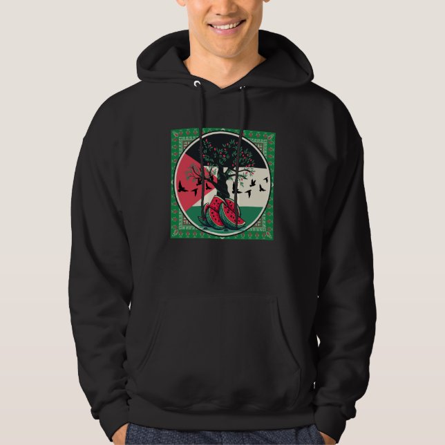 Palestiniernas frihet i havet hoodie (Framsida)