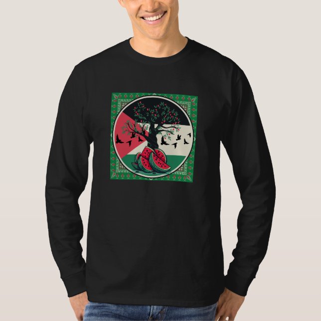 Palestiniernas frihet i havet t shirt (Framsida)