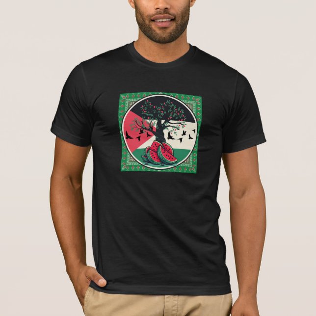 Palestiniernas frihet i havet t shirt (Framsida)