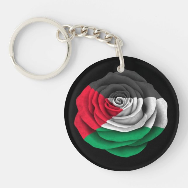 Palestinierroflagga på svart (Framsidan)