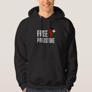 PALESTINS handfist palestinier flagga Hoodie