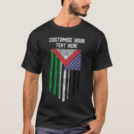 Palestinsk amerikansk flagga - Spara Palestina T-s T Shirt
