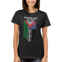 Palestinsk amerikansk flagga - Spara Palestina T-s