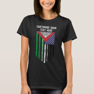 Palestinsk amerikansk flagga - Spara Palestina T-s T Shirt