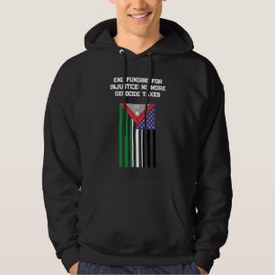 Palestinsk-amerikansk Flagga - Stoppa folkmord Hoodie