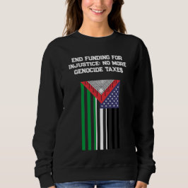Palestinsk-amerikansk Flagga - Stoppa folkmord T Shirt