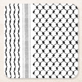 Palestinsk arabisk Kufiya Mönster, anpassad Underlägg Papper Kvadrat