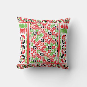 Palestinsk broderi Tatreez tryckt design Kudde