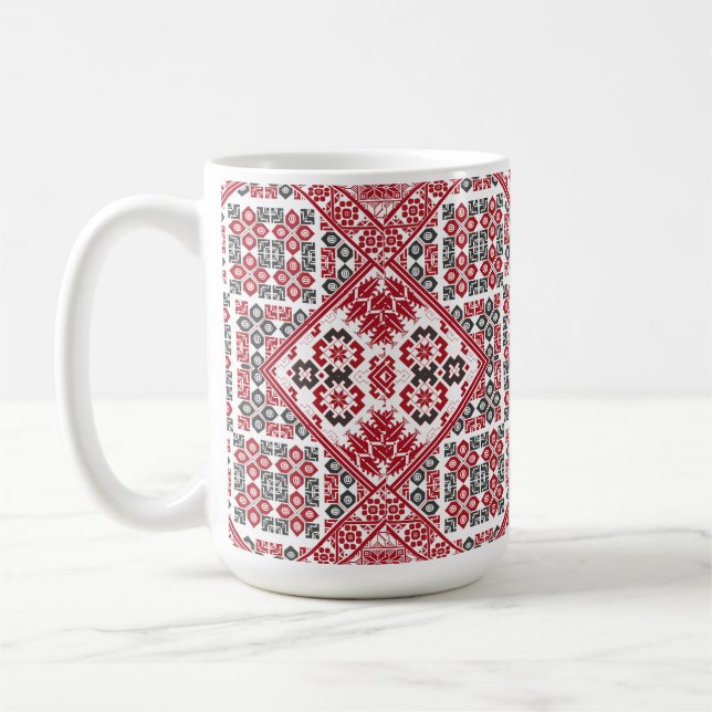 Palestinsk broderimönster 2 kaffemugg (Vänster)