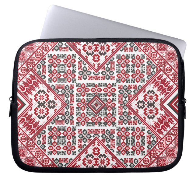 Palestinsk broderimönster 2  laptop fodral (Framsidan)