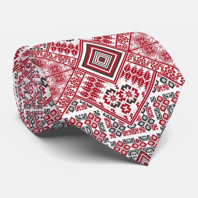 Palestinsk broderimönster 2  slips (Rullad)