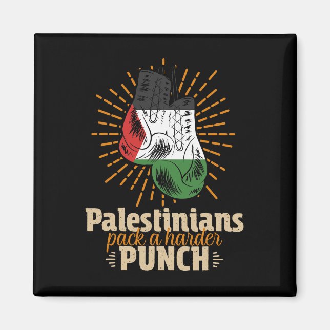Palestinsk brottningsboxing magnet (Framsidan)