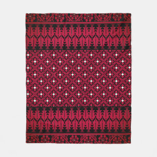 Palestinsk Embroidery Tatreez-tryckt design Fleecefilt