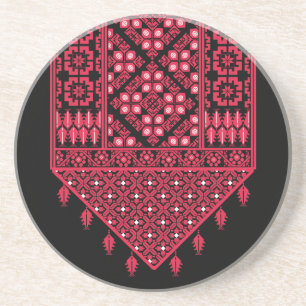 Palestinsk Embroidery Tatreez-tryckt design Underlägg
