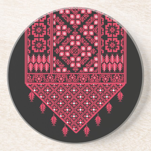 Palestinsk Embroidery Tatreez-tryckt design Underlägg (Framsidan)