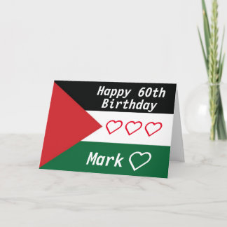 Palestinsk flagg födelsedagskort helgkort