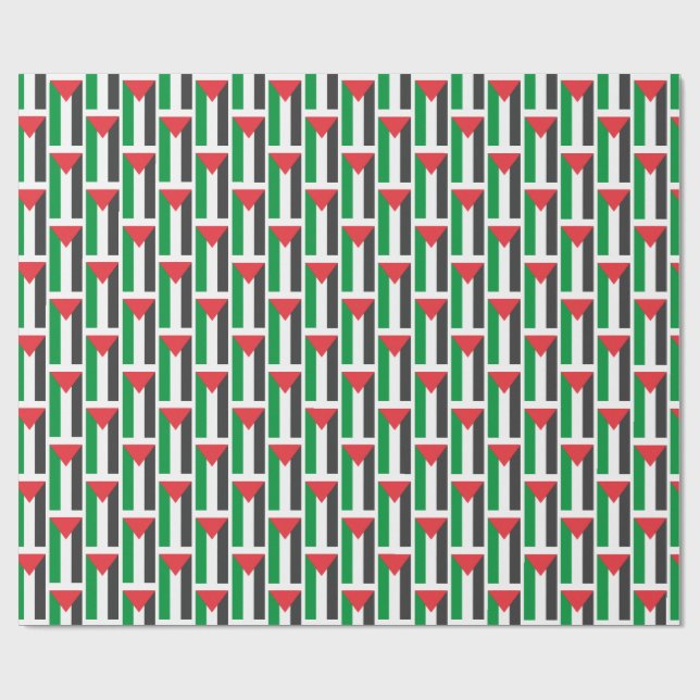 Palestinsk flagg Fria Palestina  Presentpapper (Platt)