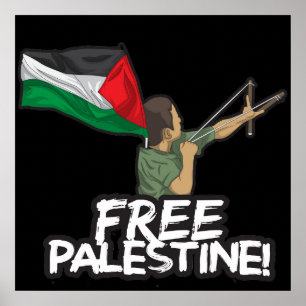 Palestinsk-flagga-palestiniernas frihet poster