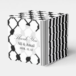 Palestinsk Hatta Keffiyeh Tack Wedding Favor Presentaskar