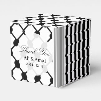 Palestinsk Hatta Keffiyeh Tack Wedding Favor Presentaskar