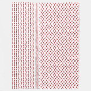 Palestinsk Hatta Kufiya Traditional Mönster#2-Red Fleecefilt