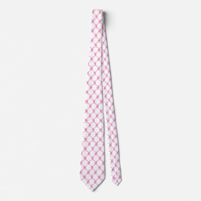 Palestinsk Hatta Palestine Kufiya Mönster Rosa Slips (Framsida)