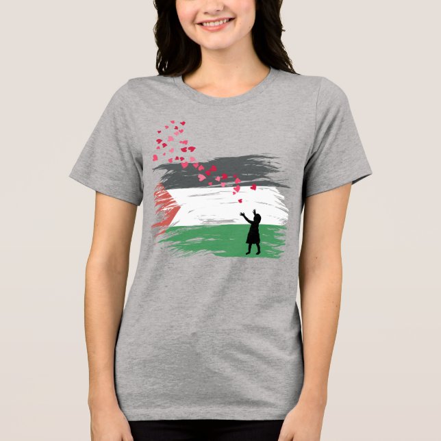 Palestinsk Hopp & Kärlek T-shirt – Solidaritet (Framsida)