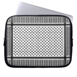 Palestinsk joransk kuffiya black & white scheme laptop fodral