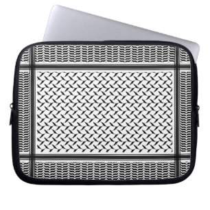 Palestinsk joransk kuffiya black & white scheme laptop fodral
