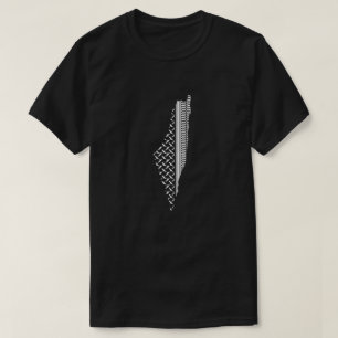 Palestinsk karta med traditionellt mönster t shirt