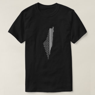 Palestinsk karta med traditionellt mönster t shirt