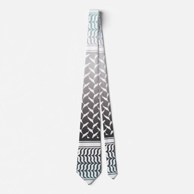 palestinsk kuffiya Mint och Teal Gradient Slips (Framsida)
