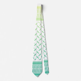 Palestinsk Kuffiyeh-motiv lemon gulgrön Slips