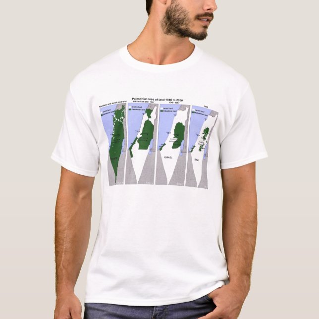 Palestinsk landkarta tee shirt (Framsida)