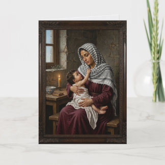 Palestinsk Maria Jesus Betlehem Helig Ikon Kort