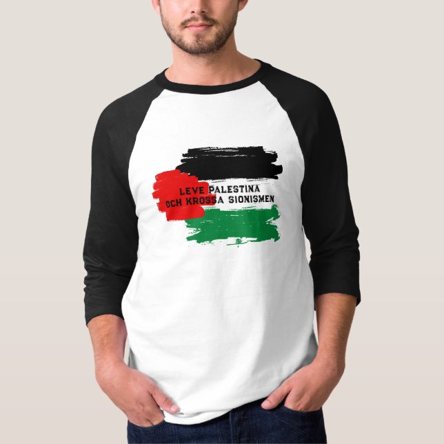Palestinsk motståndskraft och solidaritet Baseball T Shirt (Framsida)