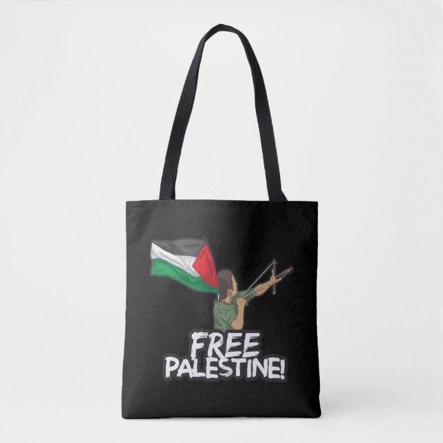Palestinsk motståndsman pojke-flagga palestinier f tygkasse (Framsida)