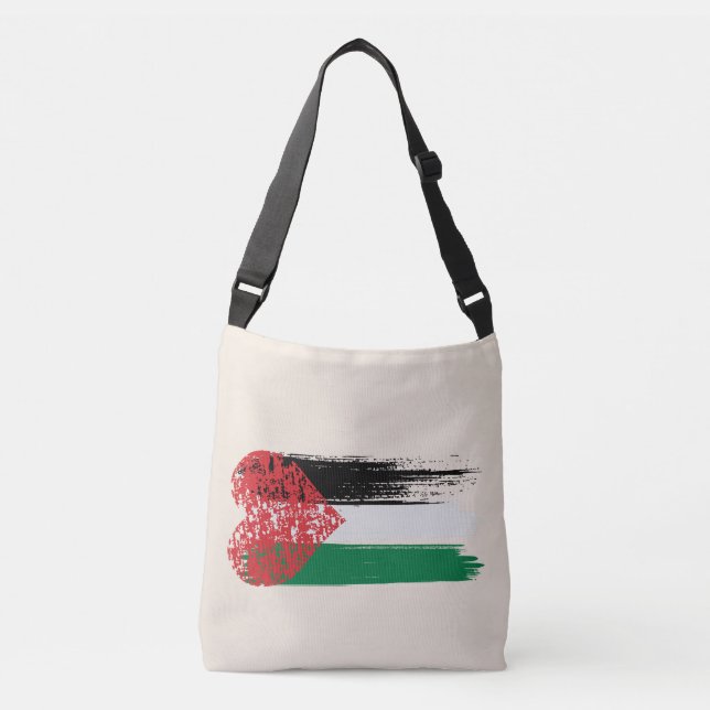 Palestinsk Solidaritets Crossbody-väska | Kärleksh Axelväska (Framsida)