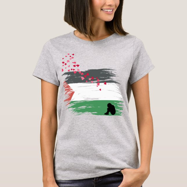 Palestinsk T-shirt för föräldralösa barn – Barnets (Framsida)