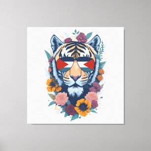 Palestinsk tiger - Palestina FLAGGA Canvastryck