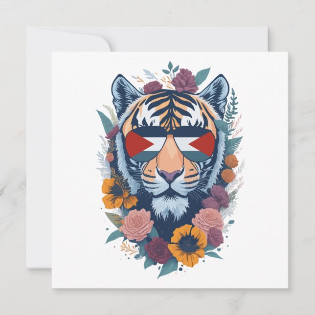 Palestinsk tiger - Palestinska FLAGGA (Framsida)